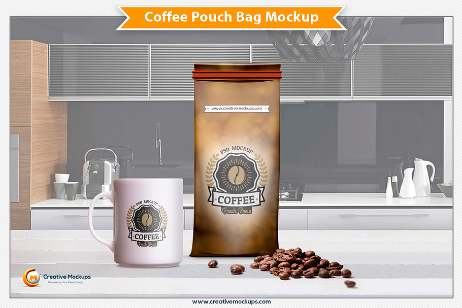 Coffee Pouch Bag Mockup in Product Mockups - product preview 8