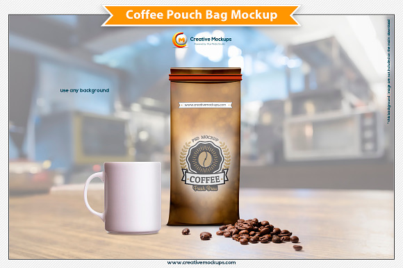 Coffee Pouch Bag Mockup in Product Mockups - product preview 2