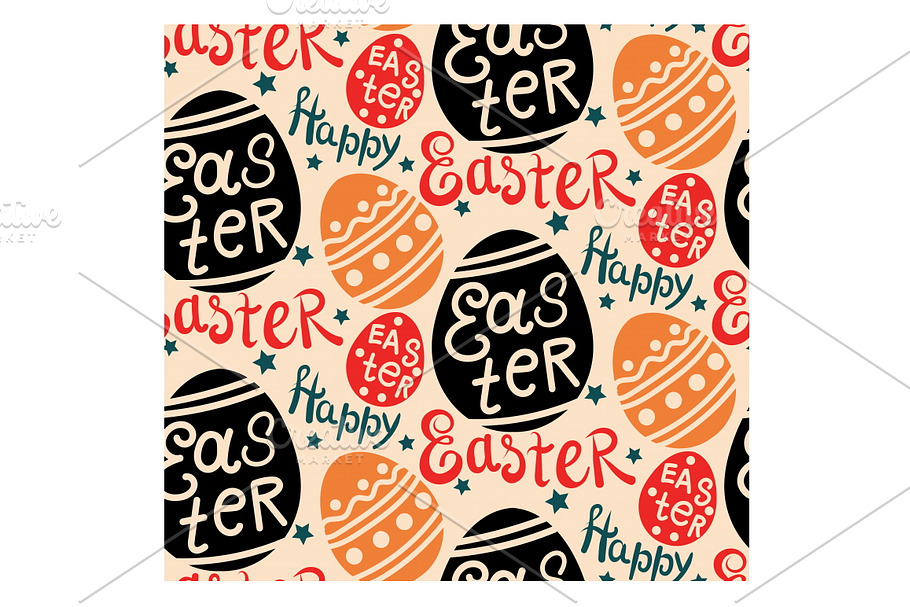 Happy Easter Colorful Pattern