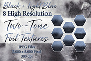 Two-Tone Foil Textures - Black/Blue
