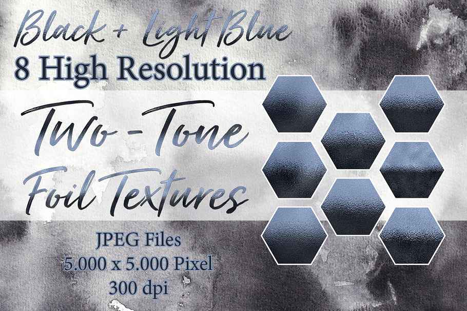 Two-Tone Foil Textures - Black/Blue in Textures - product preview 8