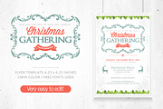 Christmas Gathering Flyer + FB Cover