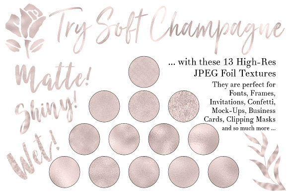 Soft Champagne Foil Textures in Textures - product preview 2