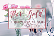 Dark Rose Gold Foil Textures