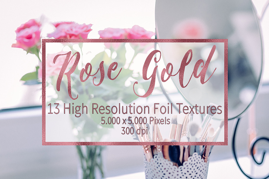 Dark Rose Gold Foil Textures in Textures - product preview 8
