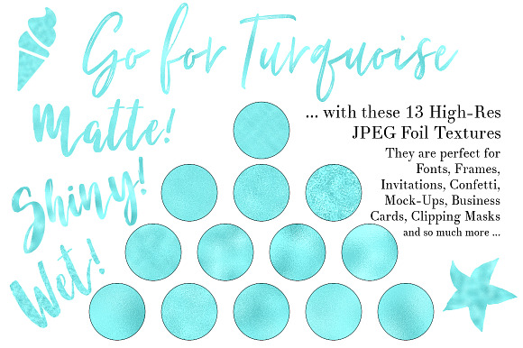 Vibrant Turquoise Foil Textures in Textures - product preview 2