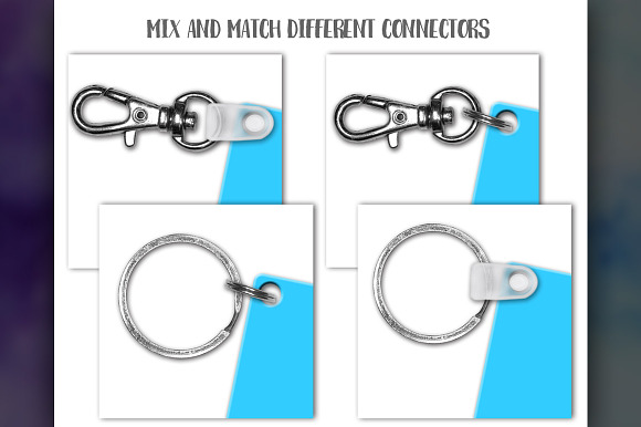 Square Keychain Mockup in Product Mockups - product preview 1