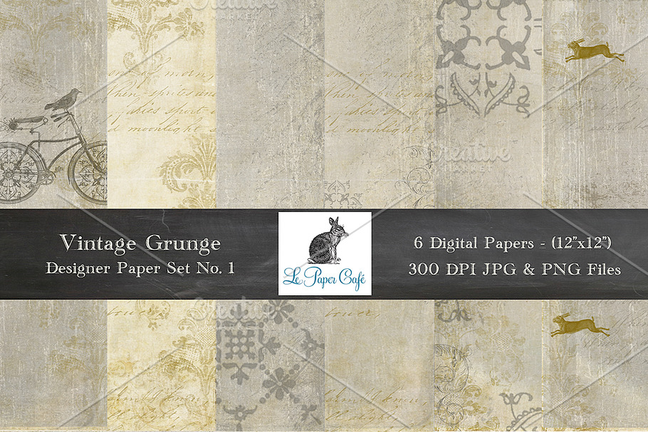 Vintage Grunge Background Papers #1 in Textures - product preview 8