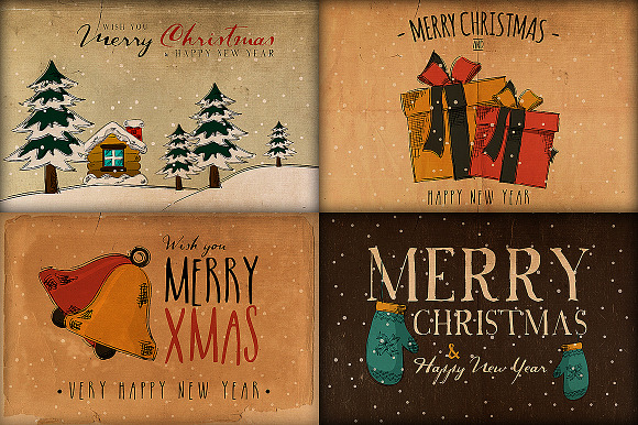 Christmas Background & Cards Vol.2 in Card Templates - product preview 1