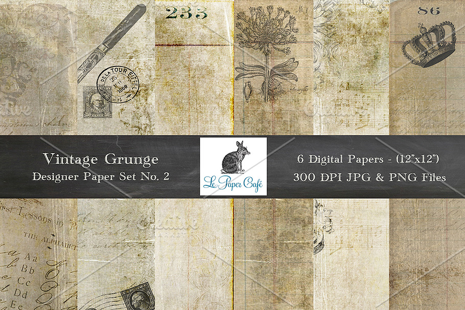 Vintage Grunge Background Papers #2 in Textures - product preview 8