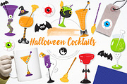 Halloween cocktail illustration pack