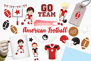 American football illustration pack