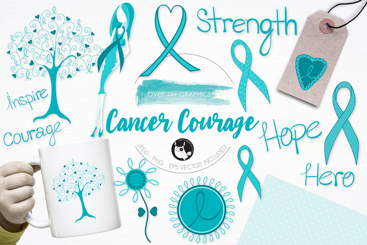 Cancer courage illustration pack in Illustrations - product preview 8