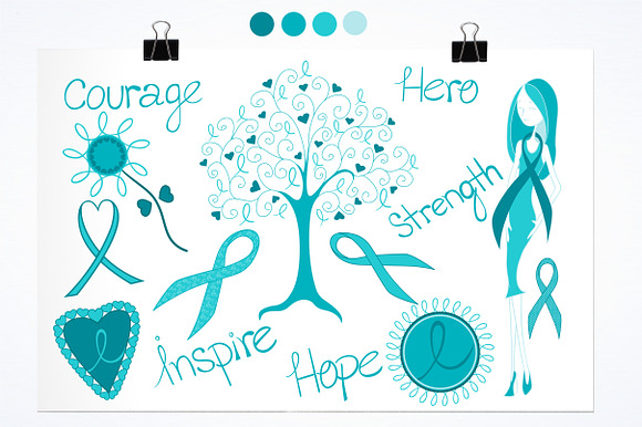 Cancer courage illustration pack in Illustrations - product preview 1