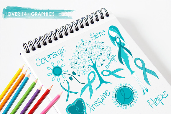 Cancer courage illustration pack in Illustrations - product preview 2
