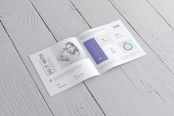 Square Brochure / Catalog Mock-Up in Print Mockups - product preview 3
