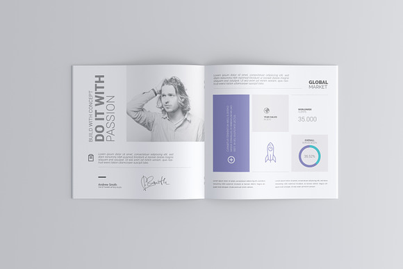 Square Brochure / Catalog Mock-Up in Print Mockups - product preview 5