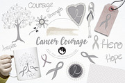 Cancer awareness illustration pack