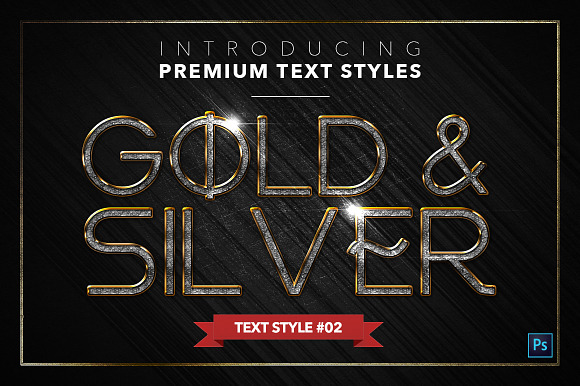 Gold & Silver #5 - 15 Text Styles in Photoshop Layer Styles - product preview 2