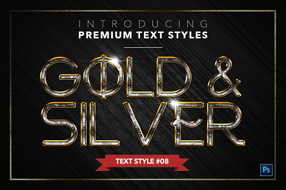 Gold & Silver #5 - 15 Text Styles in Photoshop Layer Styles - product preview 8