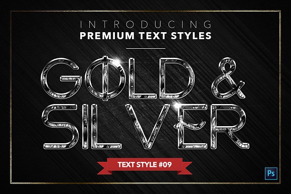Gold & Silver #5 - 15 Text Styles in Photoshop Layer Styles - product preview 9