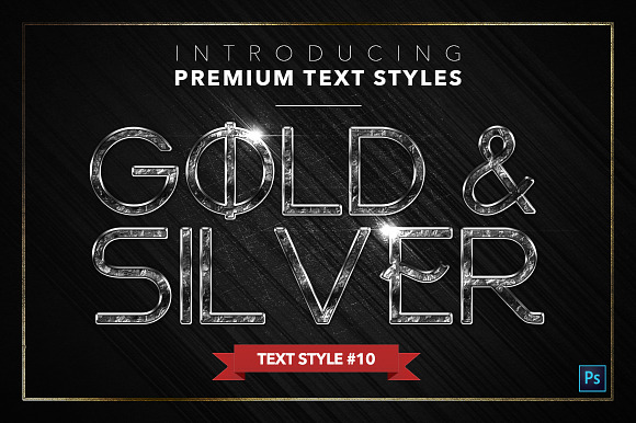 Gold & Silver #5 - 15 Text Styles in Photoshop Layer Styles - product preview 10