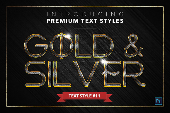 Gold & Silver #5 - 15 Text Styles in Photoshop Layer Styles - product preview 11