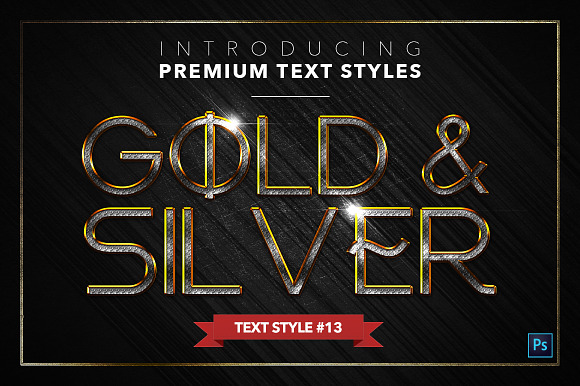 Gold & Silver #5 - 15 Text Styles in Photoshop Layer Styles - product preview 13