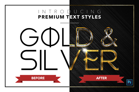 Gold & Silver #5 - 15 Text Styles in Photoshop Layer Styles - product preview 16