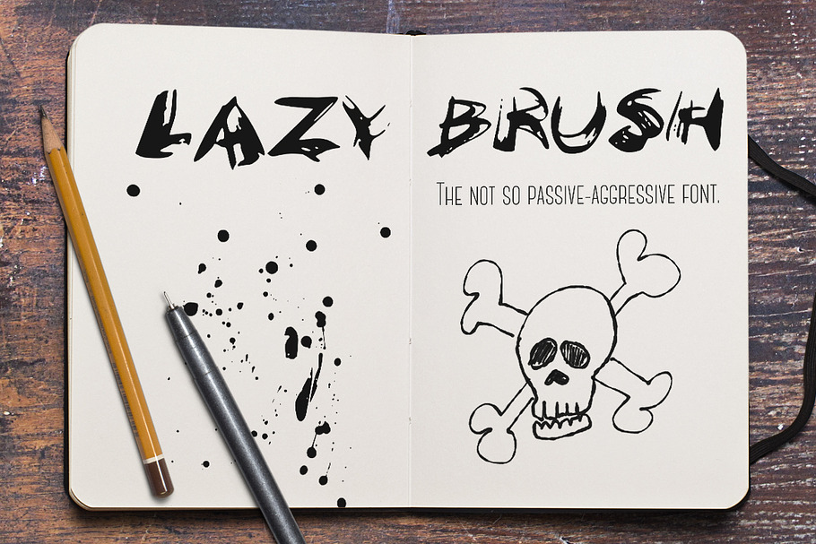 LazyBrush font in Display Fonts - product preview 8