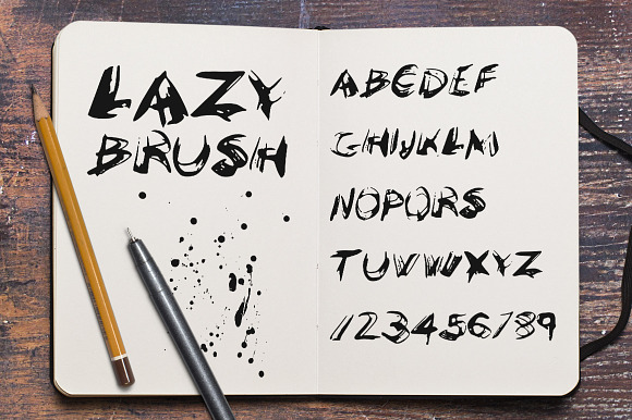 LazyBrush font in Display Fonts - product preview 1