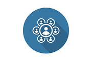 Teamwork Icon. Business Concept. Flat Design.