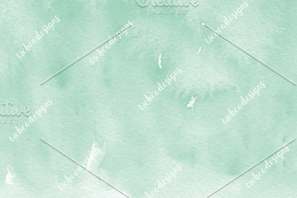 10 Mint Watercolor Backgrounds in Textures - product preview 2
