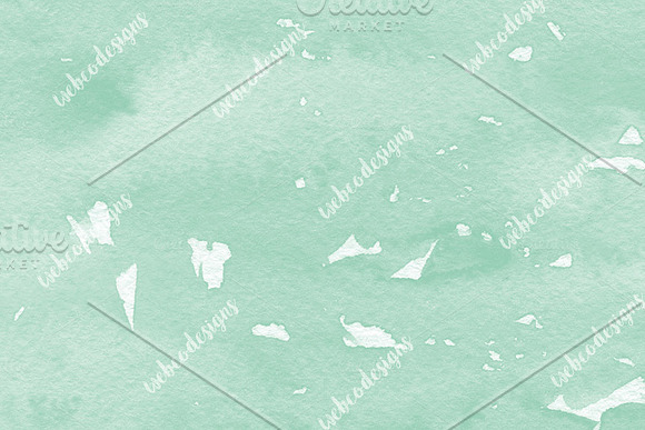 10 Mint Watercolor Backgrounds in Textures - product preview 3