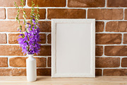 White frame mockup with