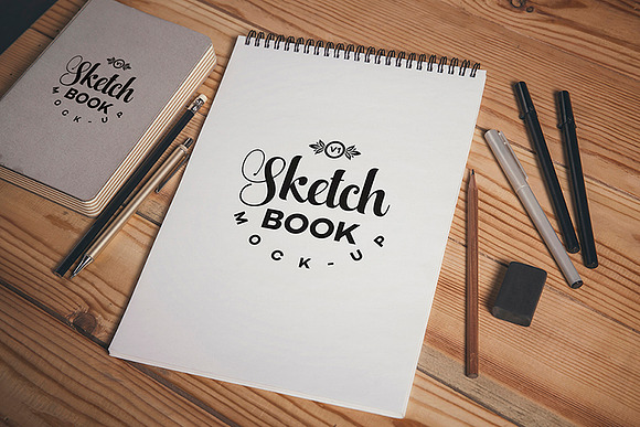 Sketch Book mockup in Mockup Templates - product preview 5