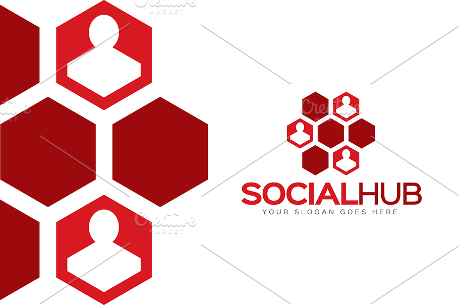 Social Hub Logo in Logo Templates - product preview 8
