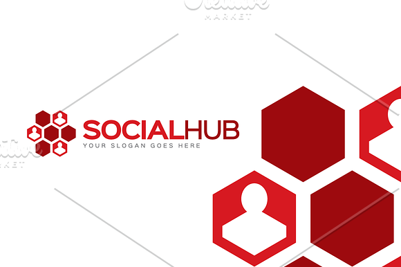 Social Hub Logo in Logo Templates - product preview 1
