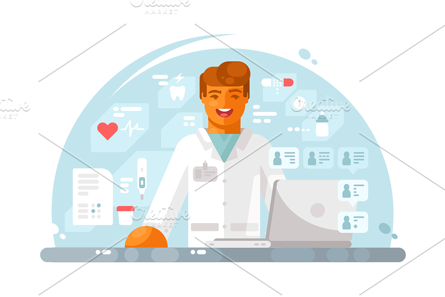Online doctor consultation in Illustrations - product preview 8