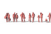 Low Poly Posed People Pack 4