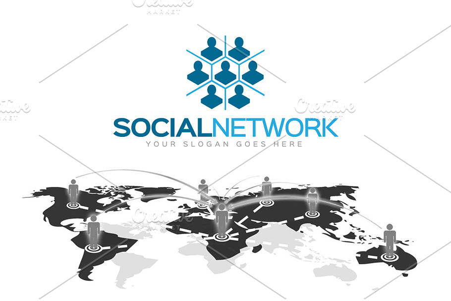 Social Network Logo in Logo Templates - product preview 8