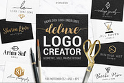 Deluxe geometric gold logo creator