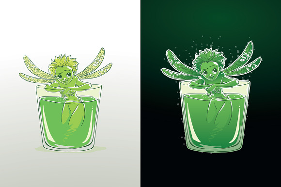 Absinthe green fairy in Illustrations - product preview 1