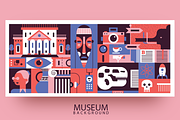 Museum abstract flat