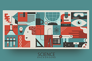 Science flat background