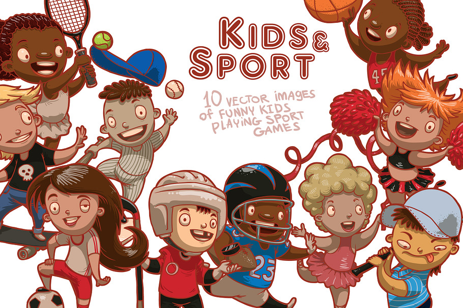 Kids & Sport in Illustrations - product preview 8
