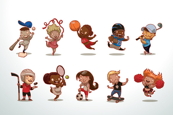 Kids & Sport in Illustrations - product preview 1