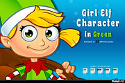 Girl Elf Character In Green
