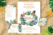 Tropical Wedding invitation DiY