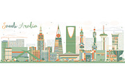 Abstract Saudi Arabia Skyline 